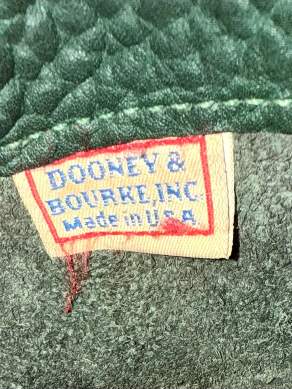 Vintage Dooney & Bourke Green Pebbled Leather Gladstone - Picture 12 of 13